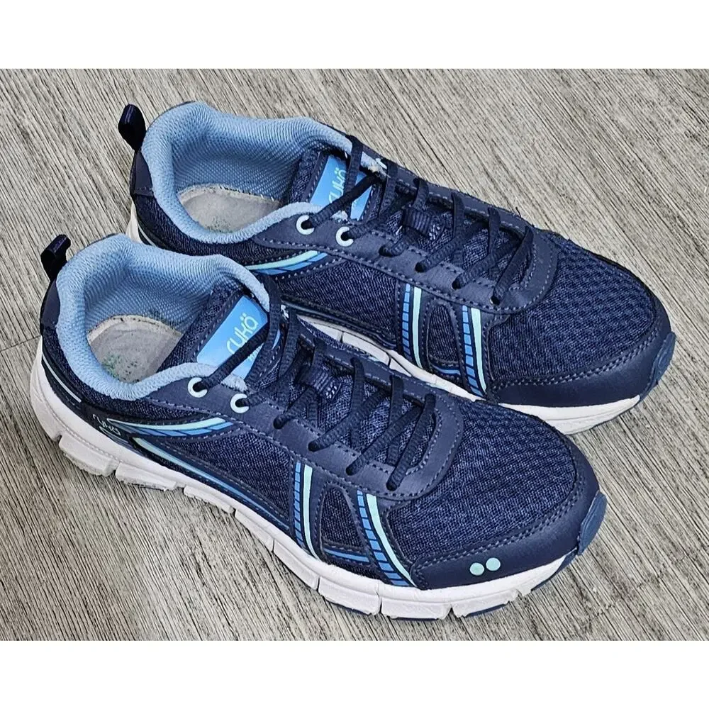 Ryka Coastline Women's Running Shoes Size 8 Navy Blue Mesh Lace Up Sneakers